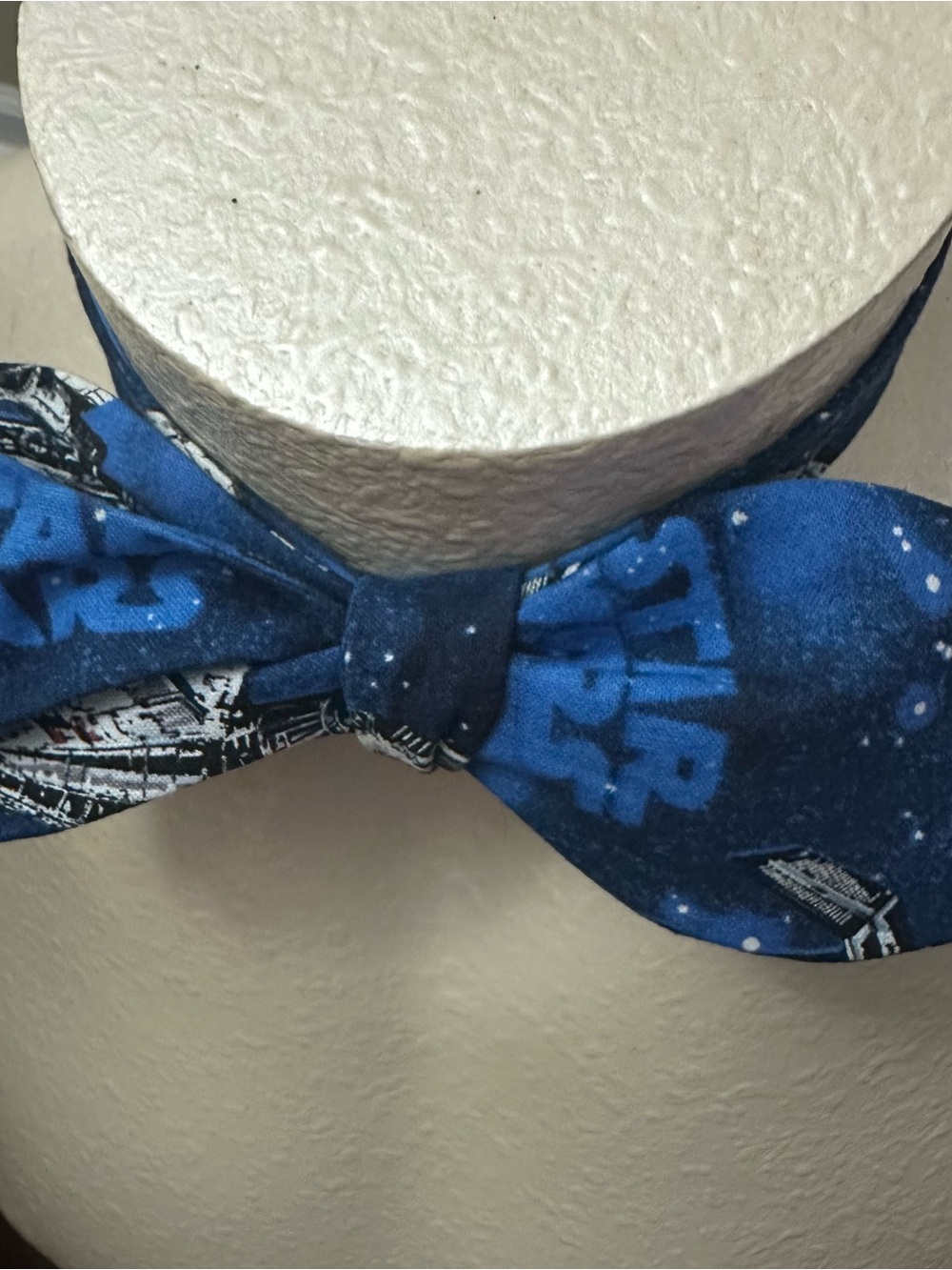 Star Wars Self Tie Bow Tie Millennium Falcon TIE Fighter Blue